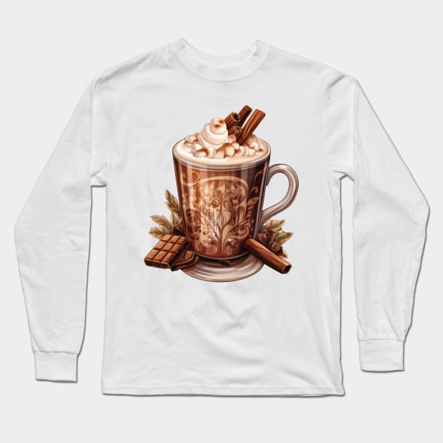 Hot Cocoa Long Sleeve T-Shirt by Chromatic Fusion Studio